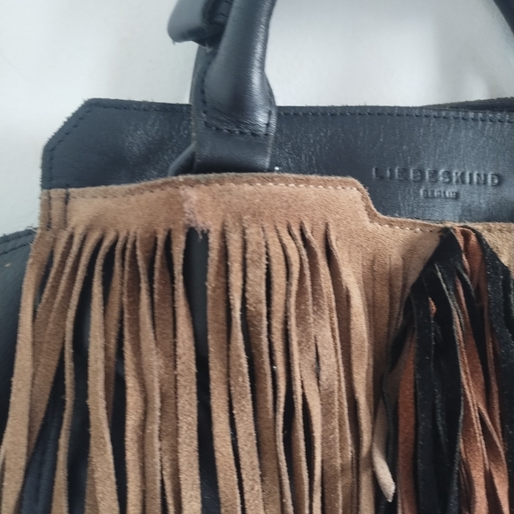 Liebeskind Leather Suede Fringe Removable Crossbody Handbag Bag - Picture 9 of 9